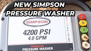 THE SIMPSON 4200 PSI 4 GPM PRESSURE WASHER [upl. by Tilagram]