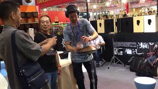 Liron Man on steel tongue drum Zenko 🔴 Music China 2017 [upl. by Dukie]