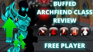 AQW Buffed Archfiend Class Review  Insane Farmer and Support [upl. by Trudnak]