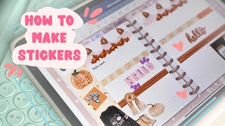 How to make digital planner Stickers in Procreate Mimimellieco [upl. by Housum]