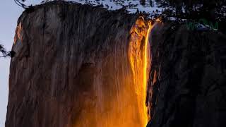 Mesmerizing Yosemite Fire fall  Horsetail fall  The natural wonder [upl. by Kaitlynn]