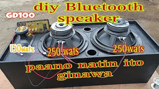 dIY10 inches Bluetooth speakerpaano natin ginawawith gd 100 Bluetooth amplifier [upl. by Landrum]