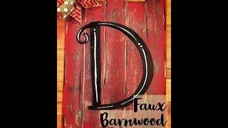 Faux Barnwood Technique on Door Hanger [upl. by Lunnete]