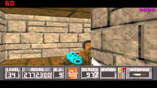 Wolfenstein 3D Spear End Of Destiny  Level 34 Super Secret  Survived all 3 minutes [upl. by Iline838]