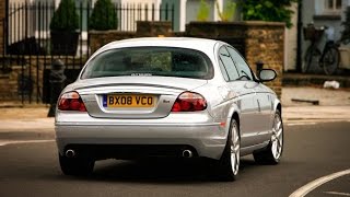 Brutal Jaguar SType R 42 V8 exhaust sound compilation [upl. by Gosney370]