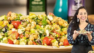 Mediterranean Chickpea Salad Ready in 15 Mins [upl. by Kragh]