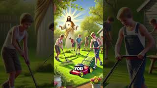 Jesus Blessing Boys Lawn Care jesusblessings blessing ChristianLawnCare jesus [upl. by Haziza]