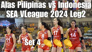 The best SET 4  Philippines vs Indonesia  SEA VLeague 2024 Leg2  Korat City Thailand travel [upl. by Amii]