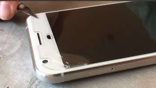 TIPS on removing cracked tempered glass screen protector THEN replacing it invisible shield liquid [upl. by Rehnberg735]