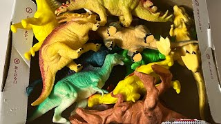 恐竜ワールドジュニアのカスタム品？メルカリで買った恐竜フィギュアセットをレビューしてみた！Dinosaur figure set mail call stegosaurus tree spino [upl. by Ylro661]