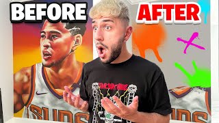 I Painted Over Brawadis Devin booker Wall [upl. by Aninep555]