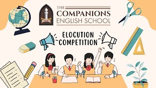 ELOCUTION COMPETITION HELD ON 9 OCTOBER 2024  THE COMPANIONS ENGLISH SCHOOL [upl. by Honey280]