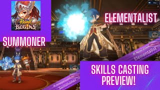 Ragnarok Begins West  Elemental and Summoner Skill Previews  ALL Skill Casting  RagnarokWest [upl. by Learsiy]