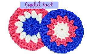 Crochet Coaster Tutorial For Beginners Step By Step  Crochet Coaster DIY [upl. by Fazeli64]