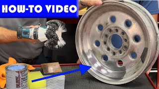 How to Polish Dull Aluminum Wheels to a Mirror Finish in SECONDS using Flitz Metal Polish [upl. by Arnold]