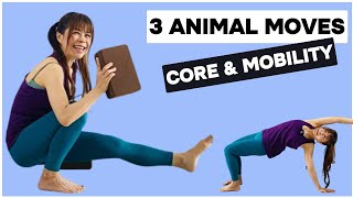 Do these 3 Animals Moves to Improve Mobility amp Core Strength  Bodyweight  Low Impact [upl. by Moynahan]