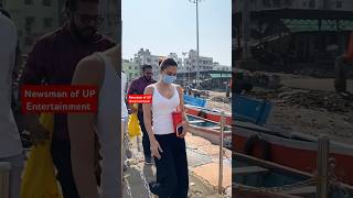 Sipper check Mask check Ready to go Kiara Advani seen at Versova jetty as she heads to Madh [upl. by Kaz779]