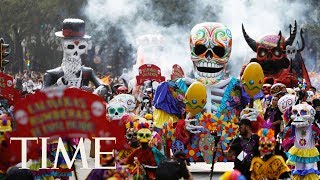 Live Footage As Mexico City Celebrates Día De Los Muertos Day Of The Dead  TIME [upl. by Ahsyt]