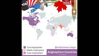 Is your country a part of the Anglosphere map anglosphere english countries youtubeshorts [upl. by Barayon59]