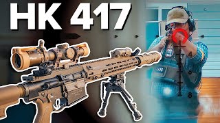 HK417 DMR 가스건 서바이벌 저격수 게임 플레이 비비탄총으로 지정사수소총 가능 [upl. by Retxab]