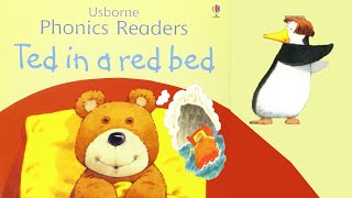 Ted in a red bed  USBORNE PHONICS READERS  phonicsbased text by Phil RoxbeeCox [upl. by Etselec]