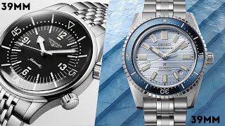 Longines Legend 39 vs Seiko Marinemaster 39 [upl. by Delisle711]