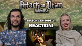 Attack on Titan  1x24 Mercy Assault on Stohess Part 2  REACTION [upl. by Naejeillib204]