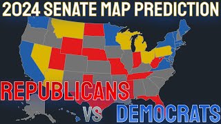 2024 Senate Election Forecast Map Prediction  September 2nd 2024 [upl. by Ahseiuqal]