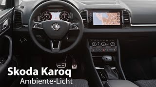 AmbienteLicht im Skoda Karoq Modelljahr 2020 4K  Autophorie Extra [upl. by Ysnil817]