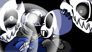 WARNING FLASHING LIGHTS AND COLORS ULB Sans Vs DustTale Sans AU BAttle [upl. by Inah753]