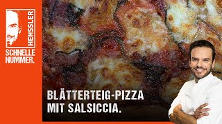 Schnelles Blätterteig Pizza mit Salsiccia Rezept von Steffen Henssler [upl. by Trubow481]