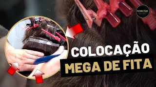 COLOCAÇÃO DO MEGA HAIR DE FITA [upl. by Eciralc922]