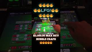 LFG 2500 MAX BET Bubble Craps Roll 939🔥🔥🔥Bluffinbob Realbrettski Shorts Casino Dice [upl. by Previdi]