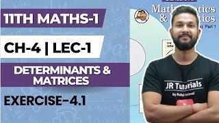 11th Maths 1  Chapter 4  Determinants amp Matrices  Exercise 41  Lecture 1 Maharashtra Board [upl. by Far]