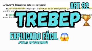 TREBEP  Situaciones Personal Laboral  OPOSICIONES  ART 92 [upl. by Alejandro]