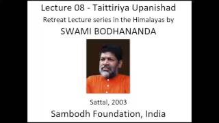 Lecture 8  Taittiriya Upanishad  by Swami Bodhananda IN 2003 [upl. by Aihsem]