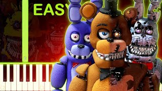 Five Nights at Freddys 4 SONG  TryHardNinja  EASY Piano Tutorial [upl. by Atil697]