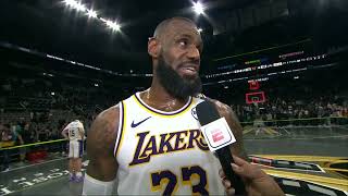 LEBRON JAMES Postgame Interview  Los Angeles Lakers vs San Antonio Spurs [upl. by Remo]