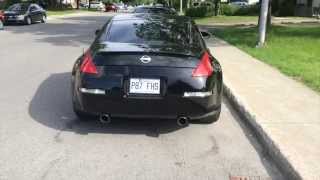 exotic speed Nissan 350Z cat back exhaust sound  gurglepop and highway pull [upl. by Kho]