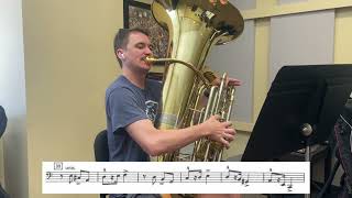 Tuba Excerpt  Fantasy Variations on a Theme by Niccolo Paganini [upl. by Namia112]