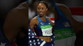 Allyson Felix Olympic Legend in 55 Second  MIDA Sport athletics facts [upl. by Zsa Zsa]