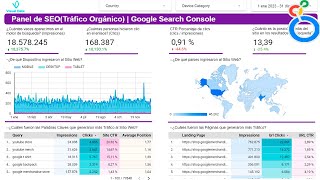 Dashboard de SEO en Looker Studio  Google Search Console [upl. by Aubert]