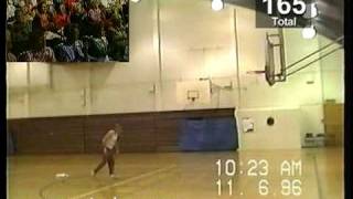 World Record 209 three pointers in a row by 60 year old man [upl. by Ihtak]