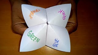 Origami Fortune Teller  Paper Fortune Teller  How To Make a Paper Fortune Teller [upl. by Enialedam]