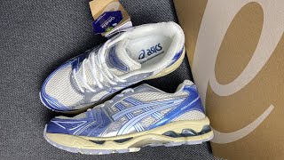 ASICS Gel Kayano 14 Cream Metallic Blue 1203A537 102 From Supkicks [upl. by Nathanael]