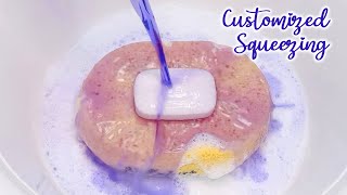 ASMR Sponge 634Customized Squeezing  Grout  Pinesol Bar Soap  Purple [upl. by Jurgen256]