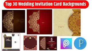 Top 30 Wedding Invitation Card Designs download  Picsart Wedding Invitation Editing Material [upl. by Euqirrne]