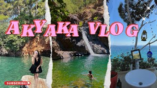 Akyaka Vlog  Yuvarlak Çay Oda Turu Akbük Koyu Mekanlar Toparlar Şelalesi Azmak Nehri [upl. by Vickey196]