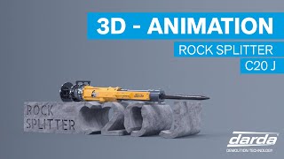 DARDA  ROCK SPLITTER C20 J  3D ANIMATION [upl. by Aarika868]