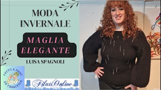 Moda Invernale — MAGLIA ELEGANTE Luisa Spagnoli — Tutorial passo passo [upl. by De]